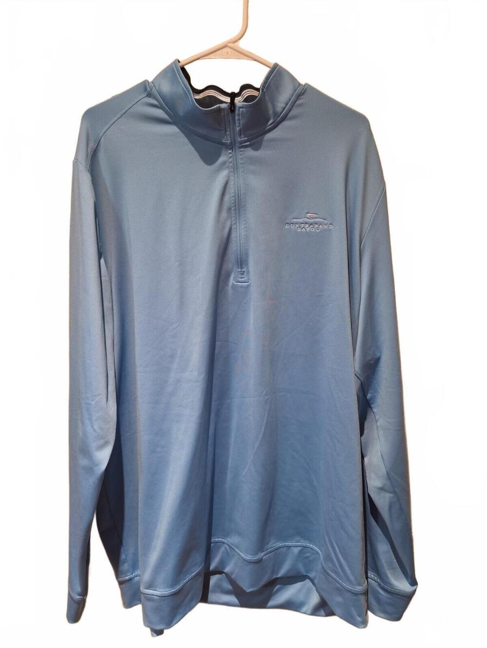 Adidas XXL Quarter Zip Pullover Light Blue Long Sleeve Contraband Bayou Branded